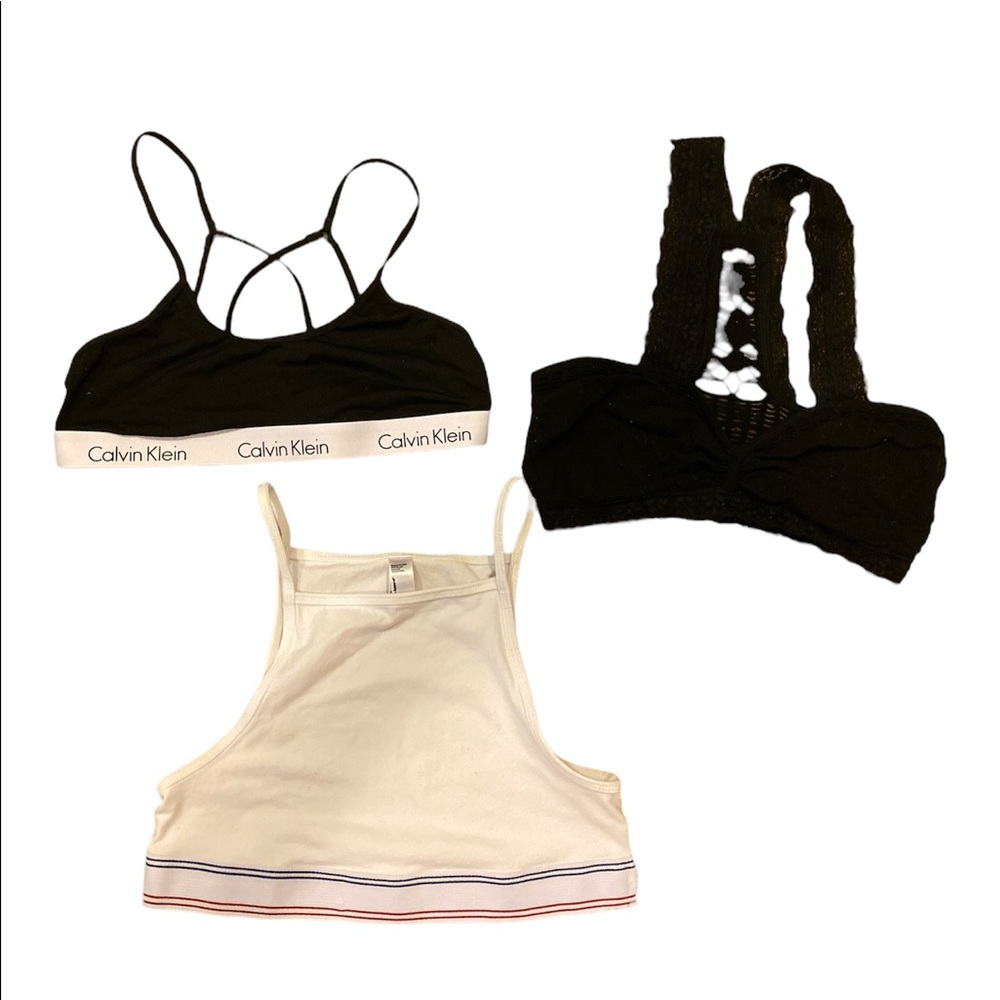 Calvin Klein American Apparel Free People bralette bundle